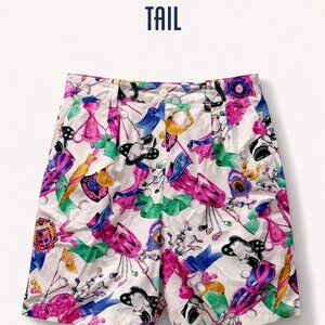 TAIL Women’s Golf Shorts Size 10 Multicolor Golf Print Casual Resort Shorts